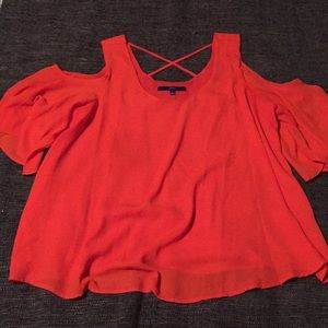 Apt. 9 orange cold shoulder blouse